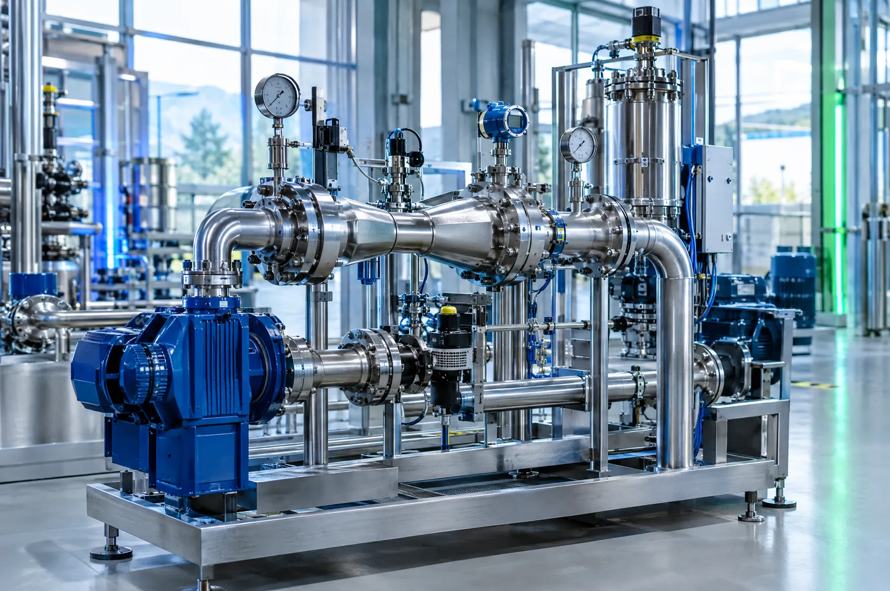 Hydrodynamic cavitation reactor skid